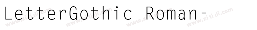 LetterGothic Roman字体转换